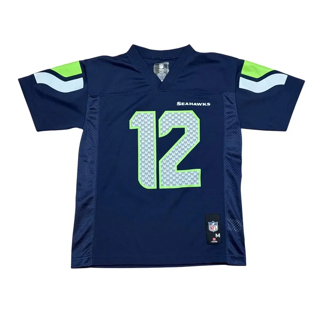 NFL team apparel Seattle Seahawks 12th fan jersey Youth Medium